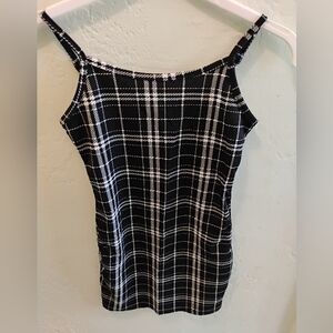 Black and White Plaid Women's Dress